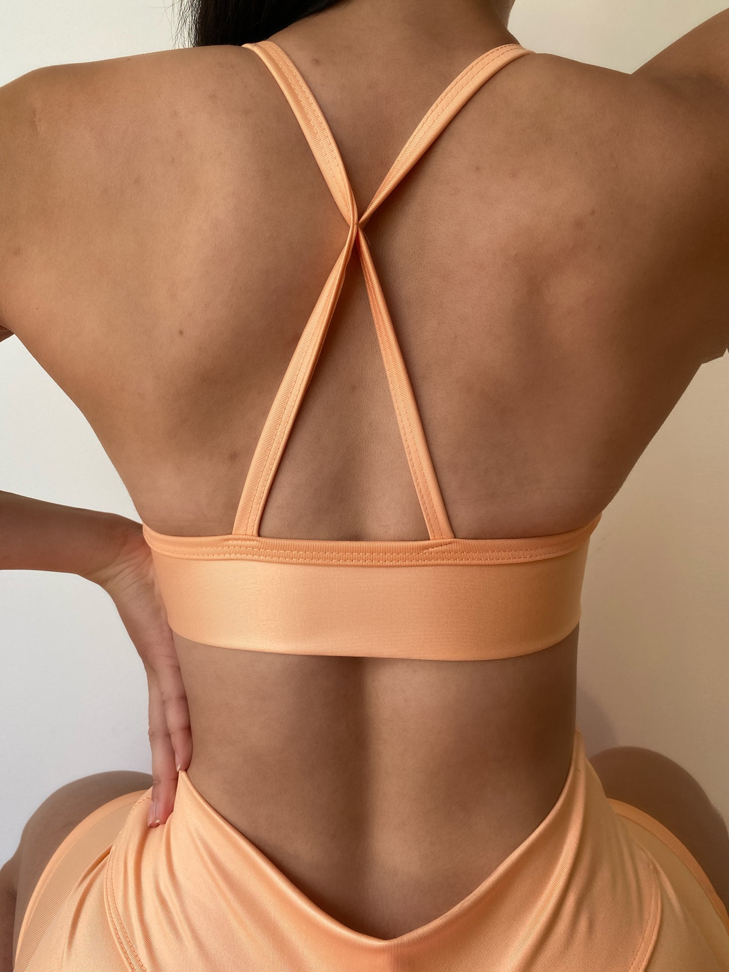 PEACHY LEATHER SHORT / REGULAR SHAPE BRA SET (7271707771065)