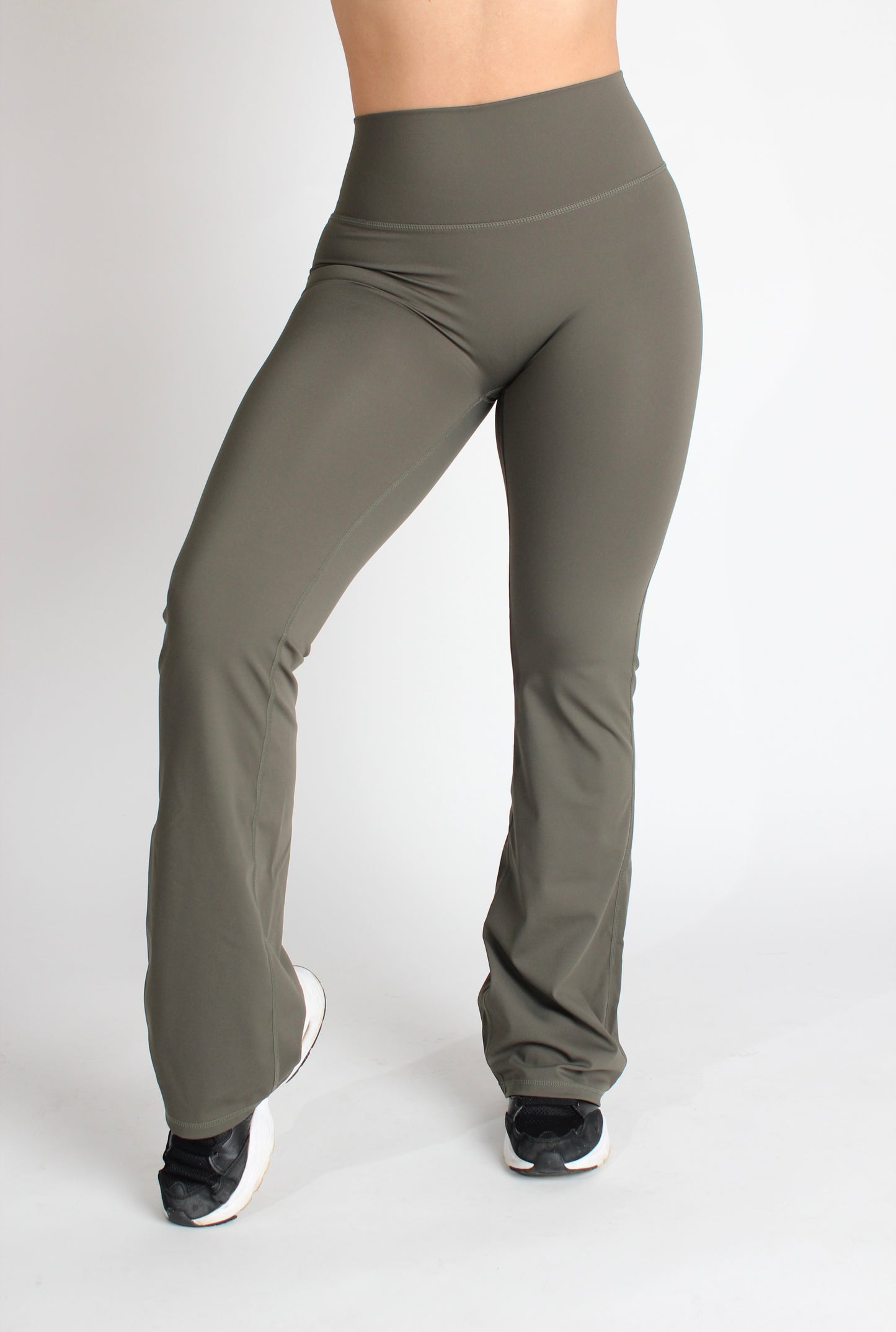 Army Green Flare Legging (7677983654073)