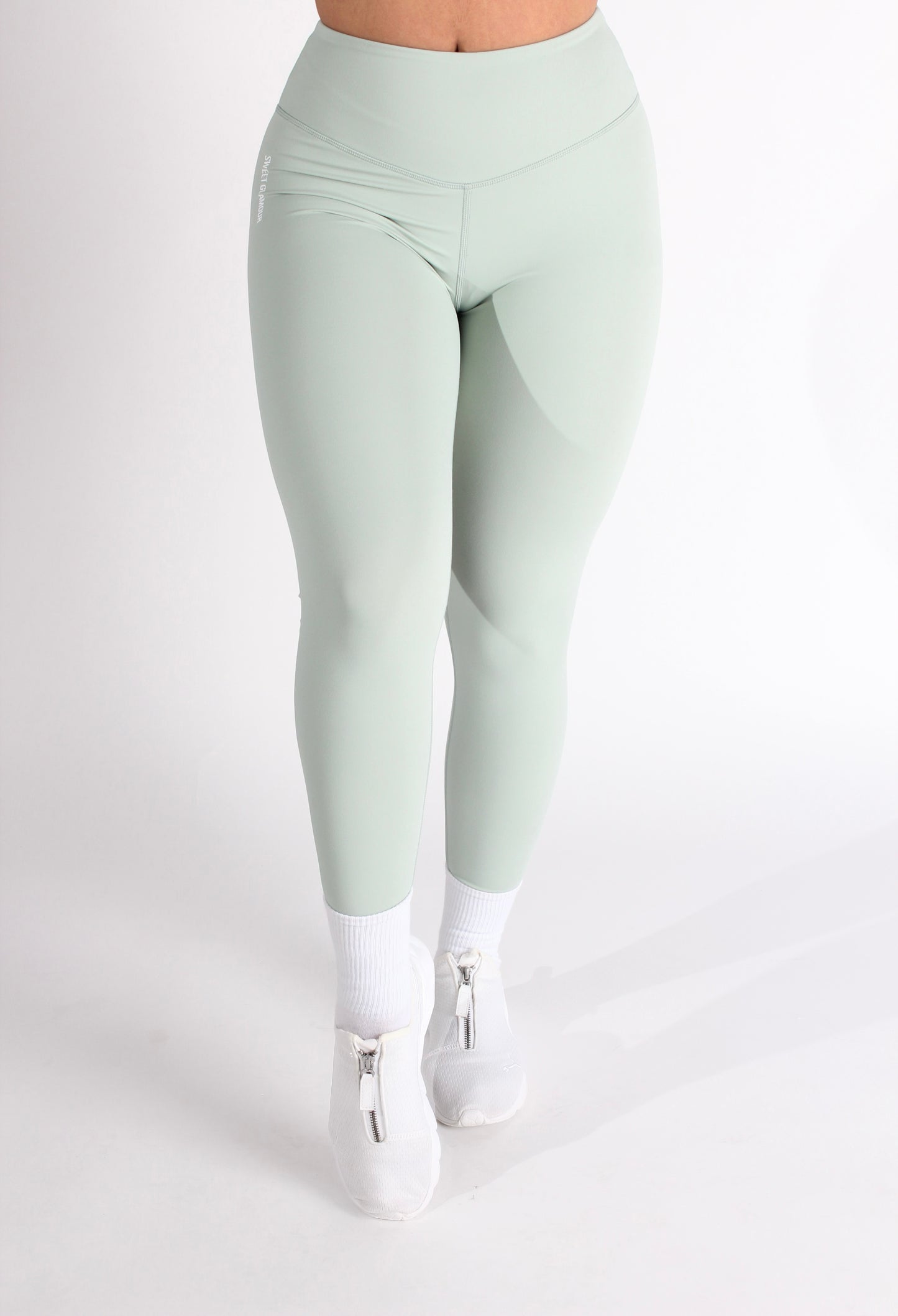 Mist Green Solid Seamless Legging (7670411493561)