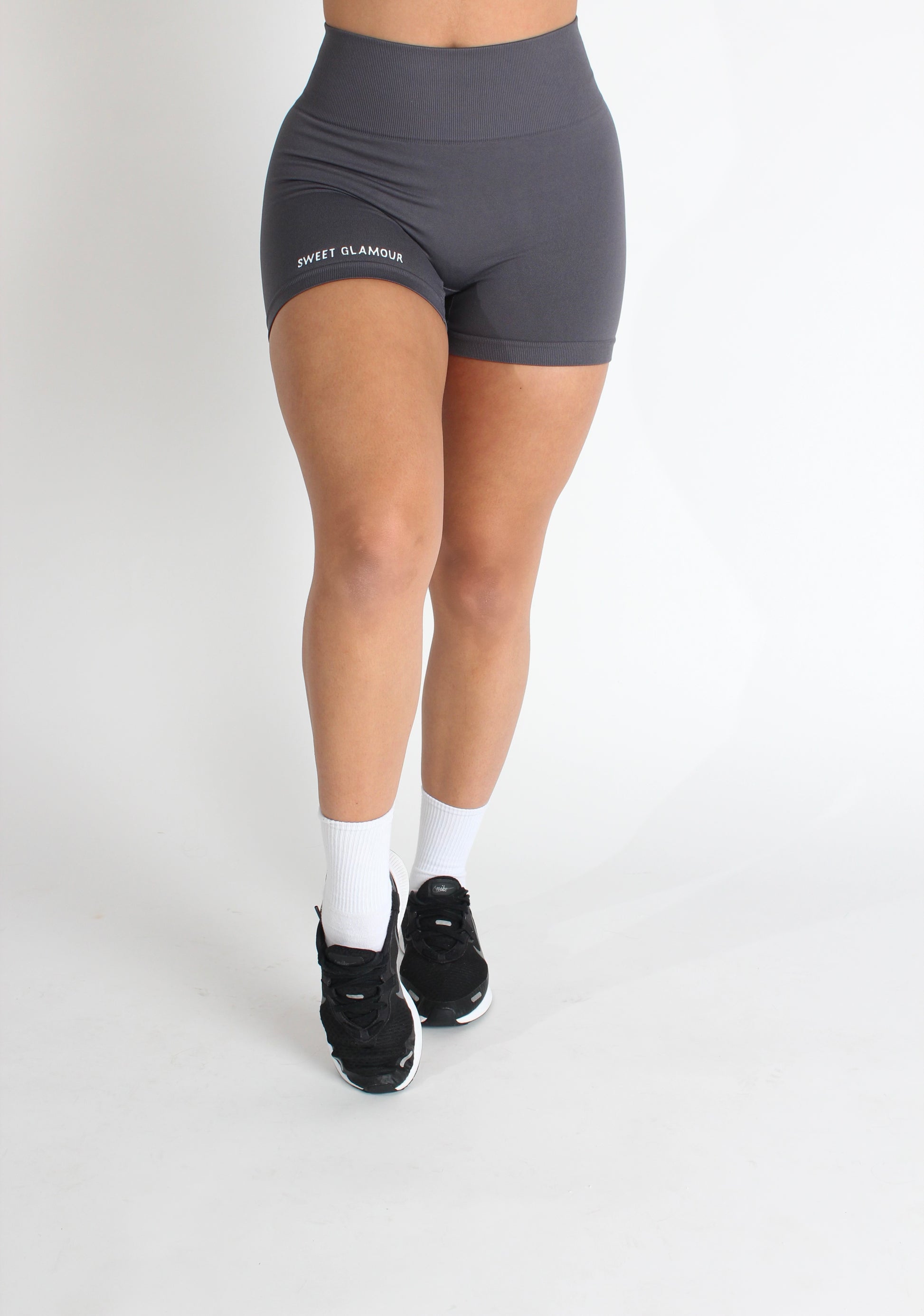 Dark Gray Scrunch Seamless Short (7672319410361)