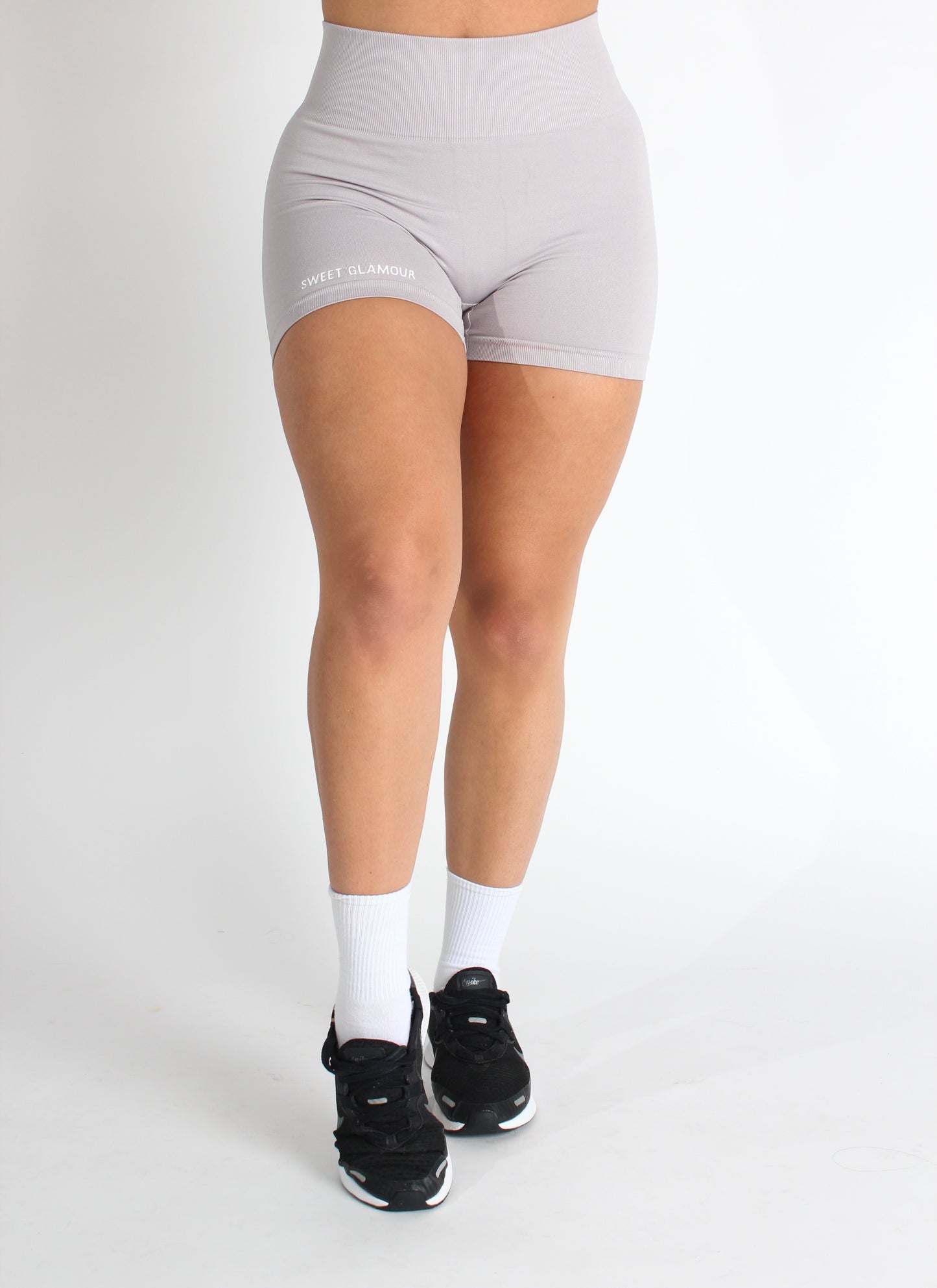 Light Gray Scrunch Seamless Short (7672319705273)