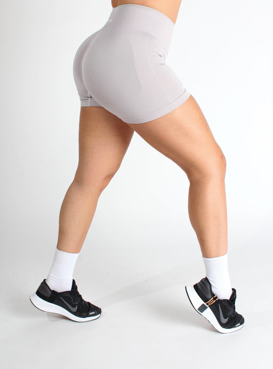 Light Gray Scrunch Seamless Short (7672319705273)