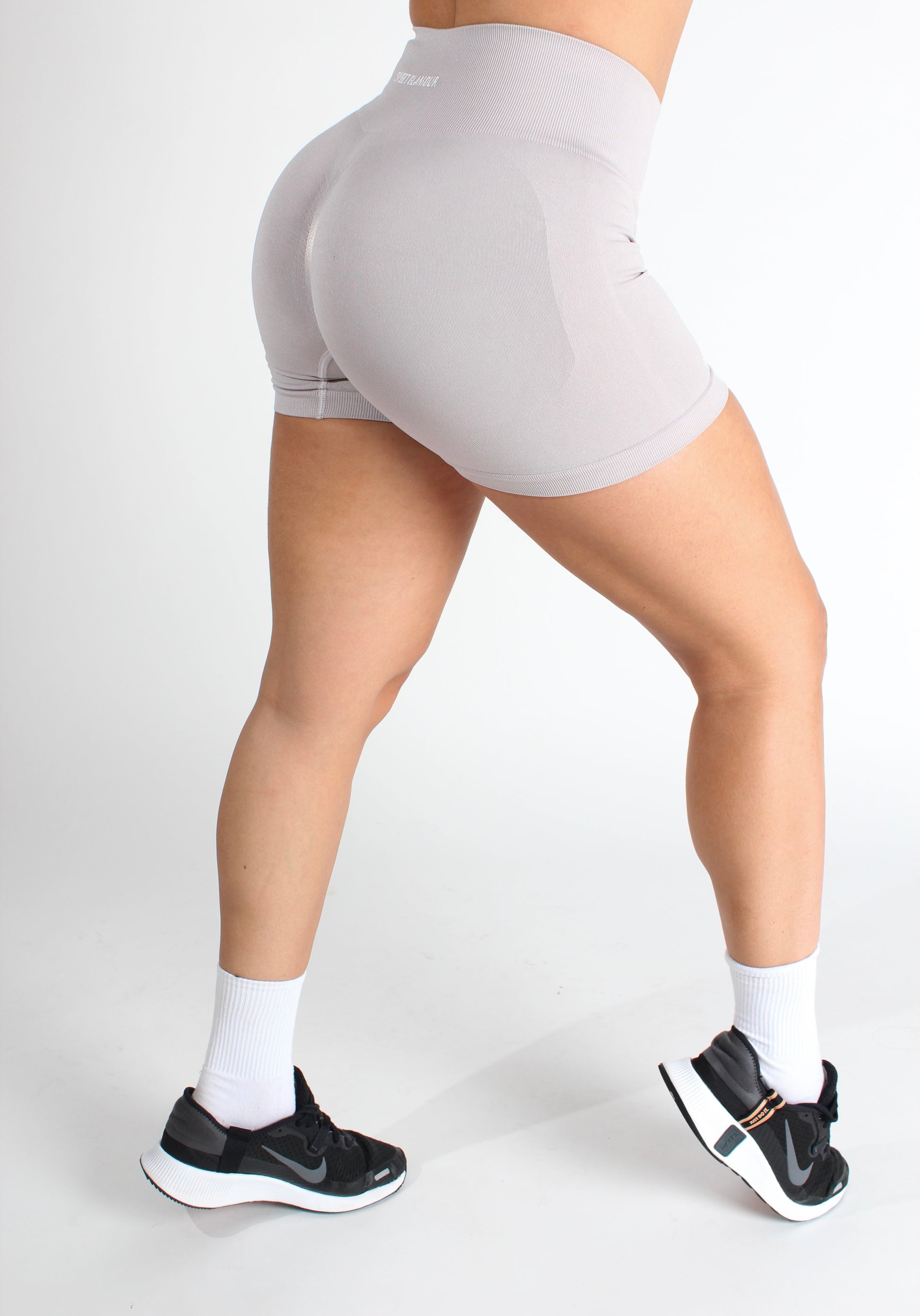 Light Gray Scrunch Seamless Short (7672319705273)