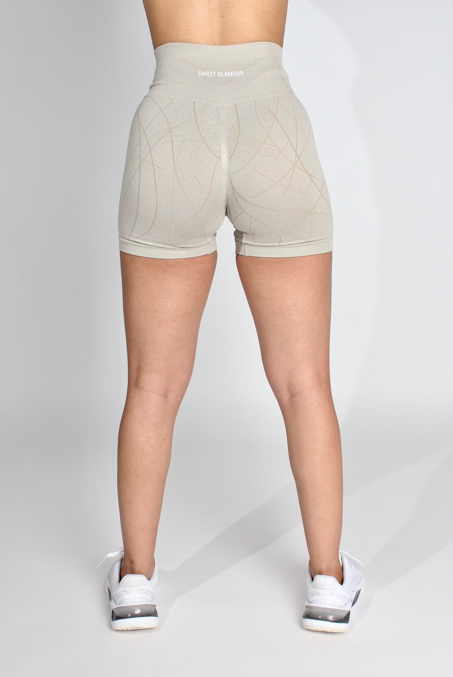 Summer Sand Scribble Scrunch Shorts (7584437469369)