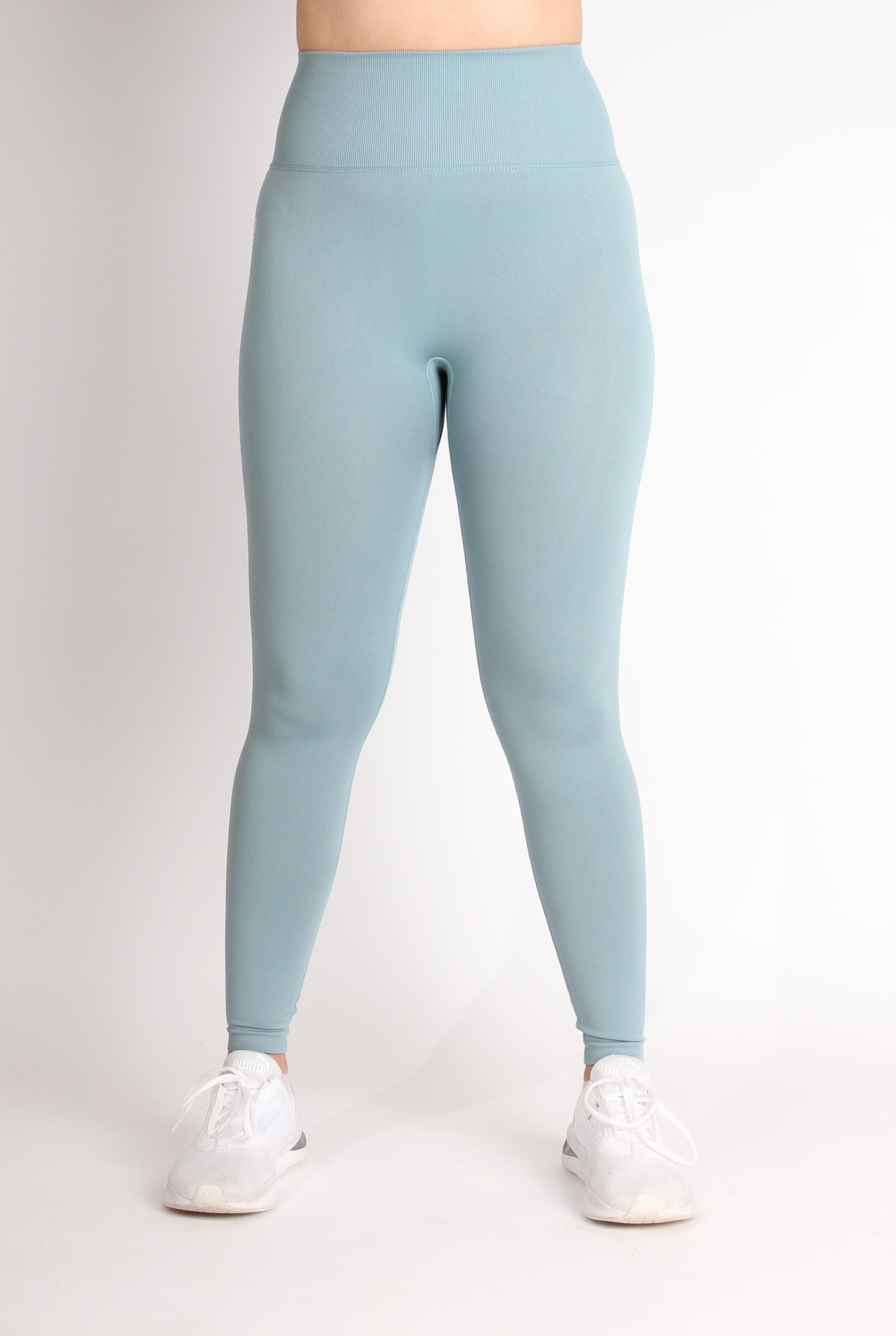 Sagebrush Green Scrunch Seamless Leggings (7614317297849)