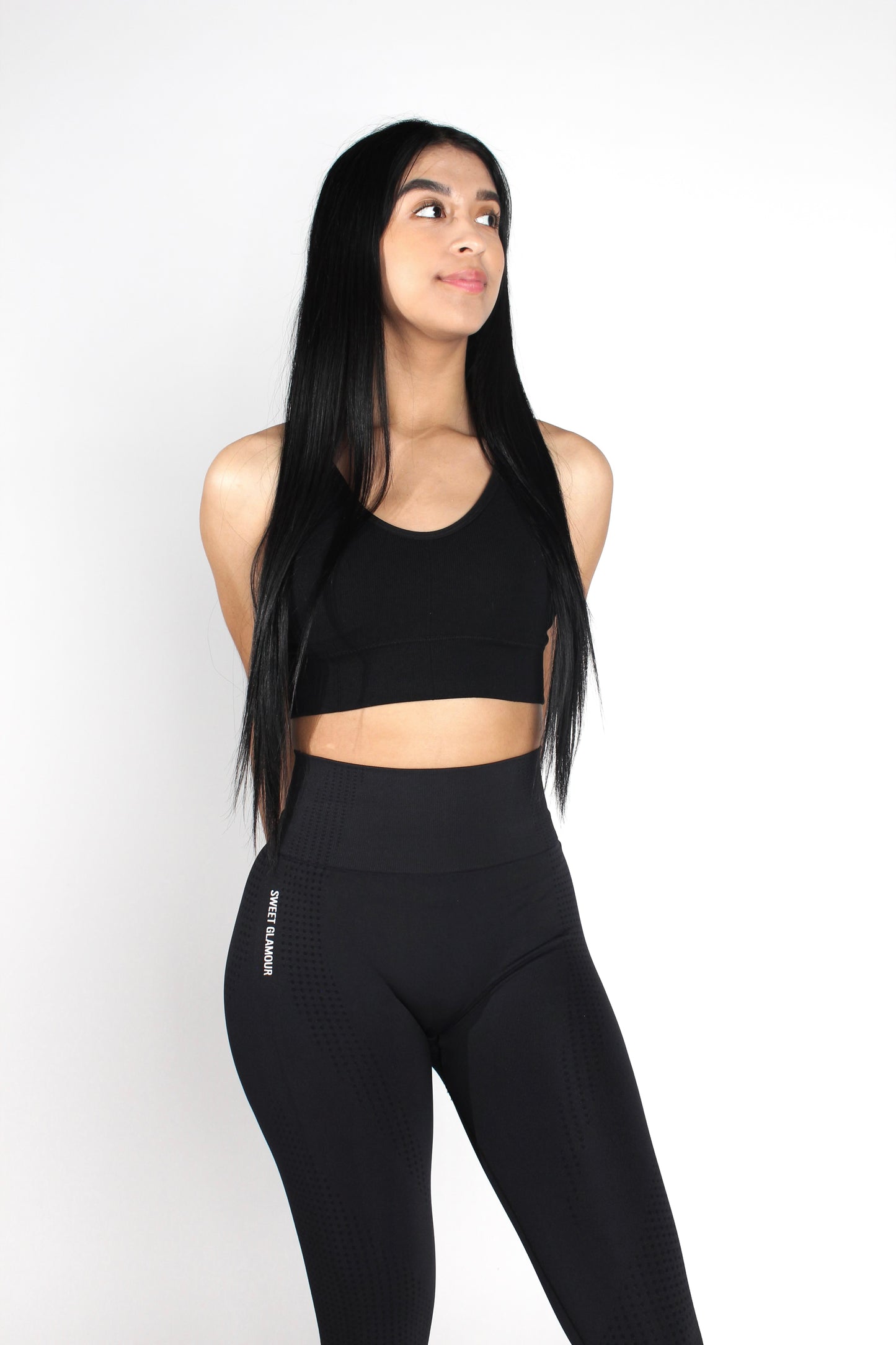 Black Ribbed Crisscross Sports Bra (7574903292089)