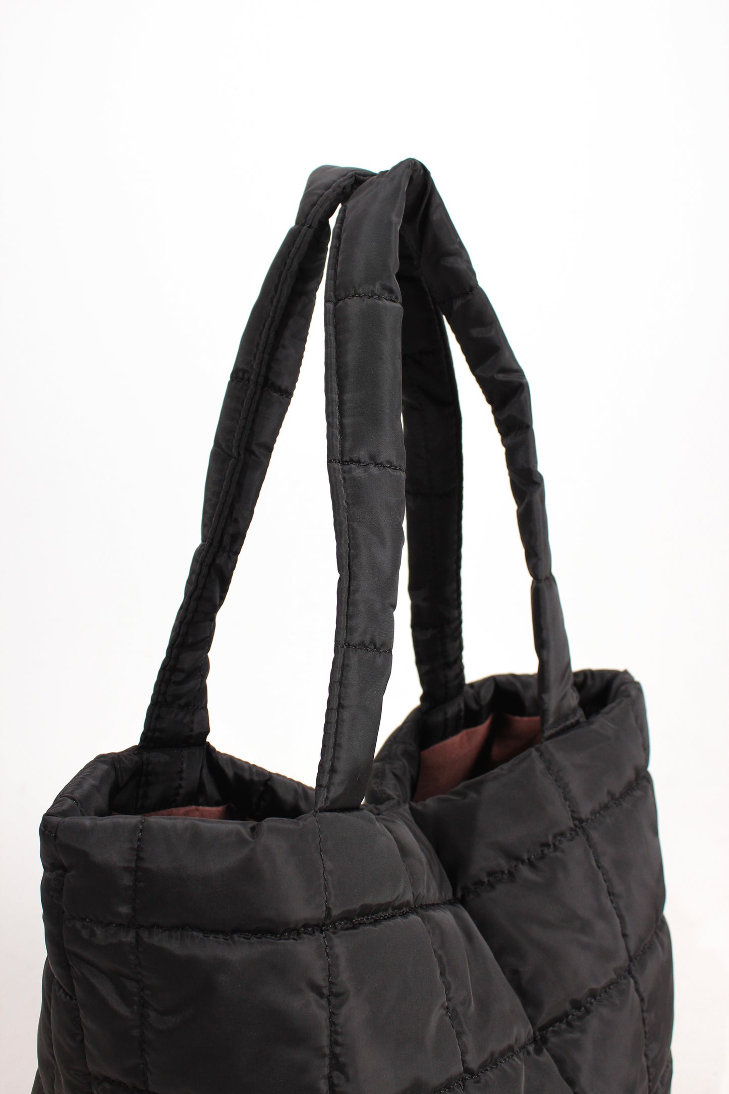 Black Puffer Tote Bag (7562355835065)