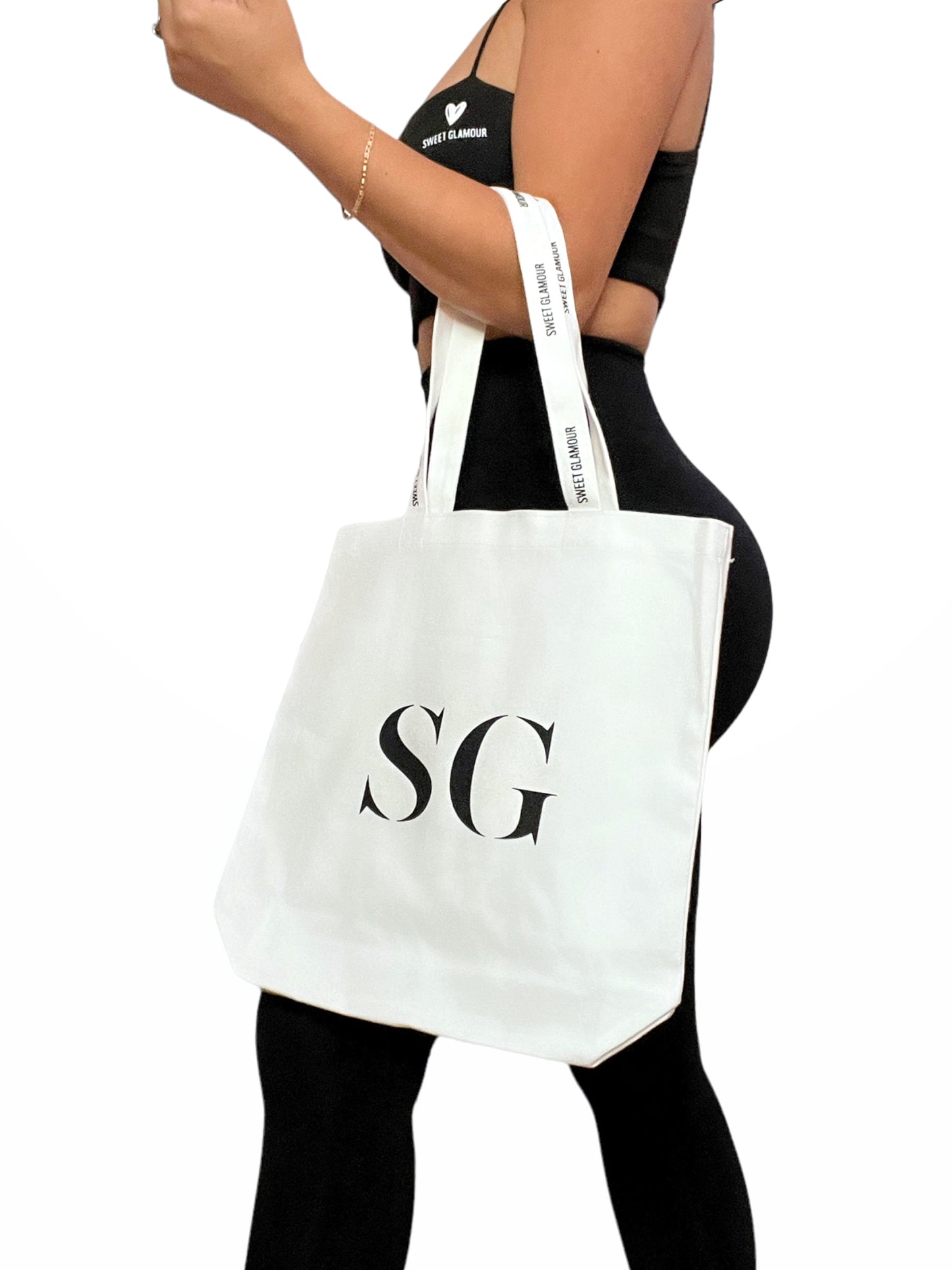 White SG Tote Bag (7514460061881)