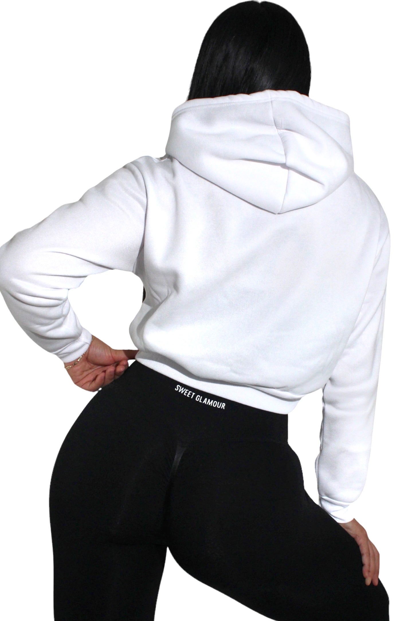 White Drawstring Hoodie (7550747214009)