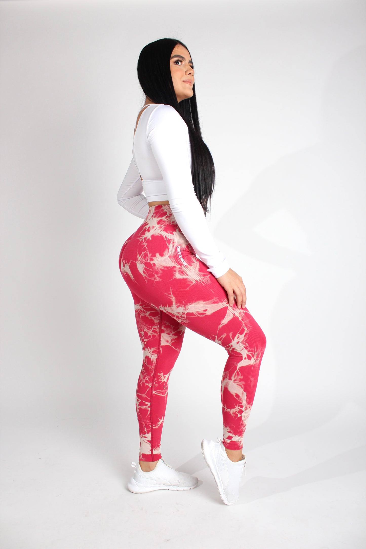 Rose Marble Leggings (7566558691513)