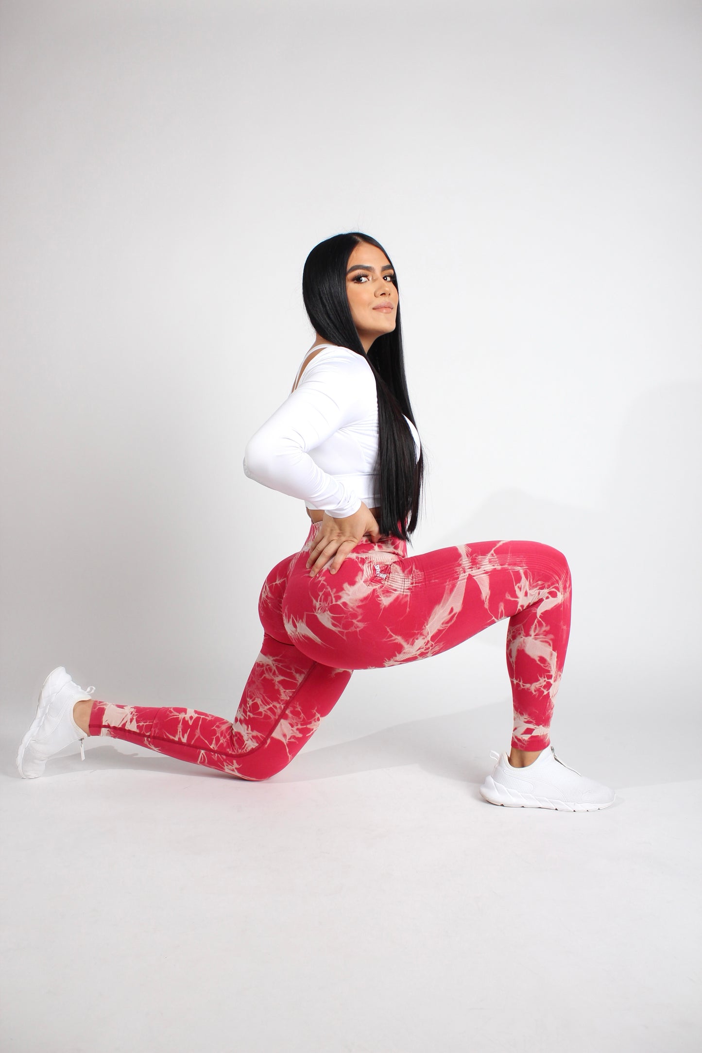 Rose Marble Leggings (7566558691513)