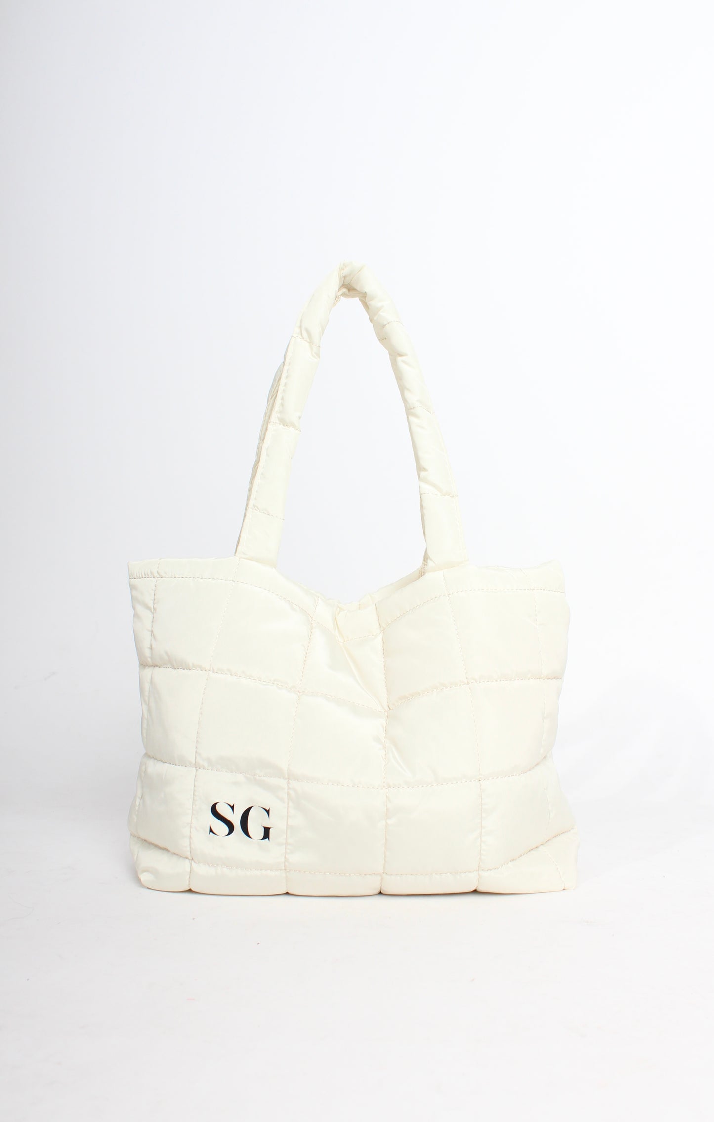 Beige Puffer Tote Bag (7562356883641)