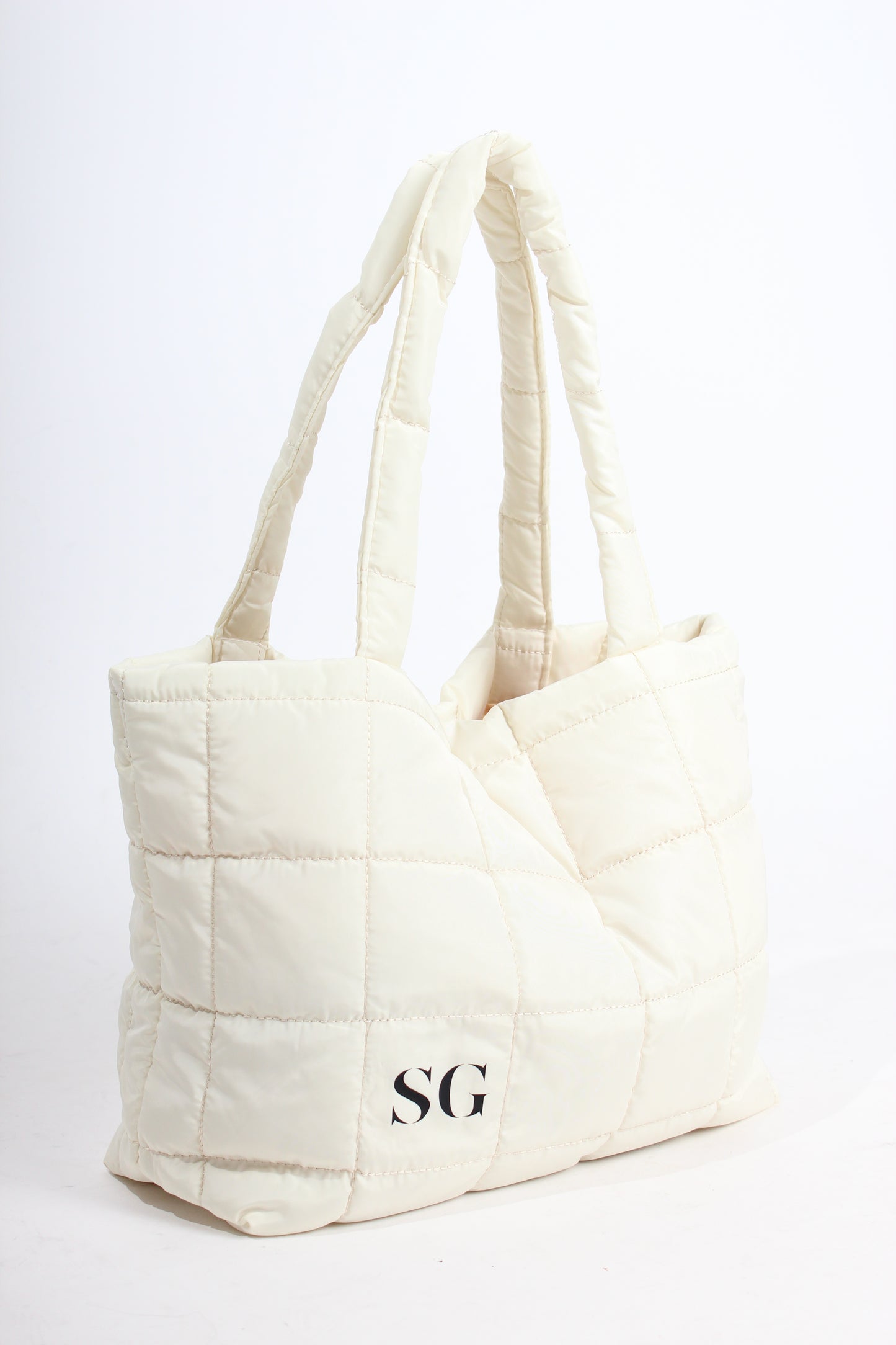 Beige Puffer Tote Bag (7562356883641)