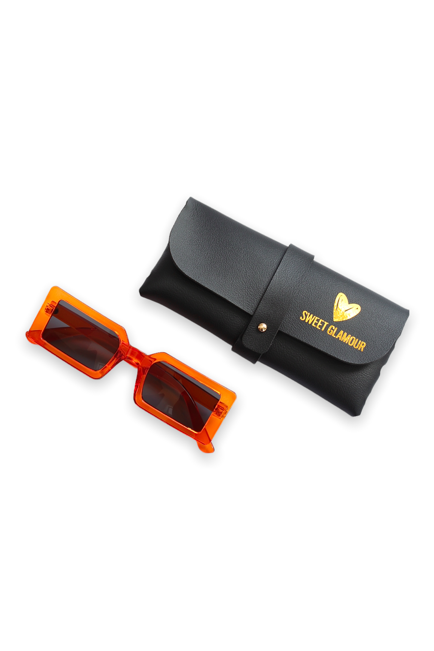 Orange Rectangle Fashion Glasses (7468027609273)