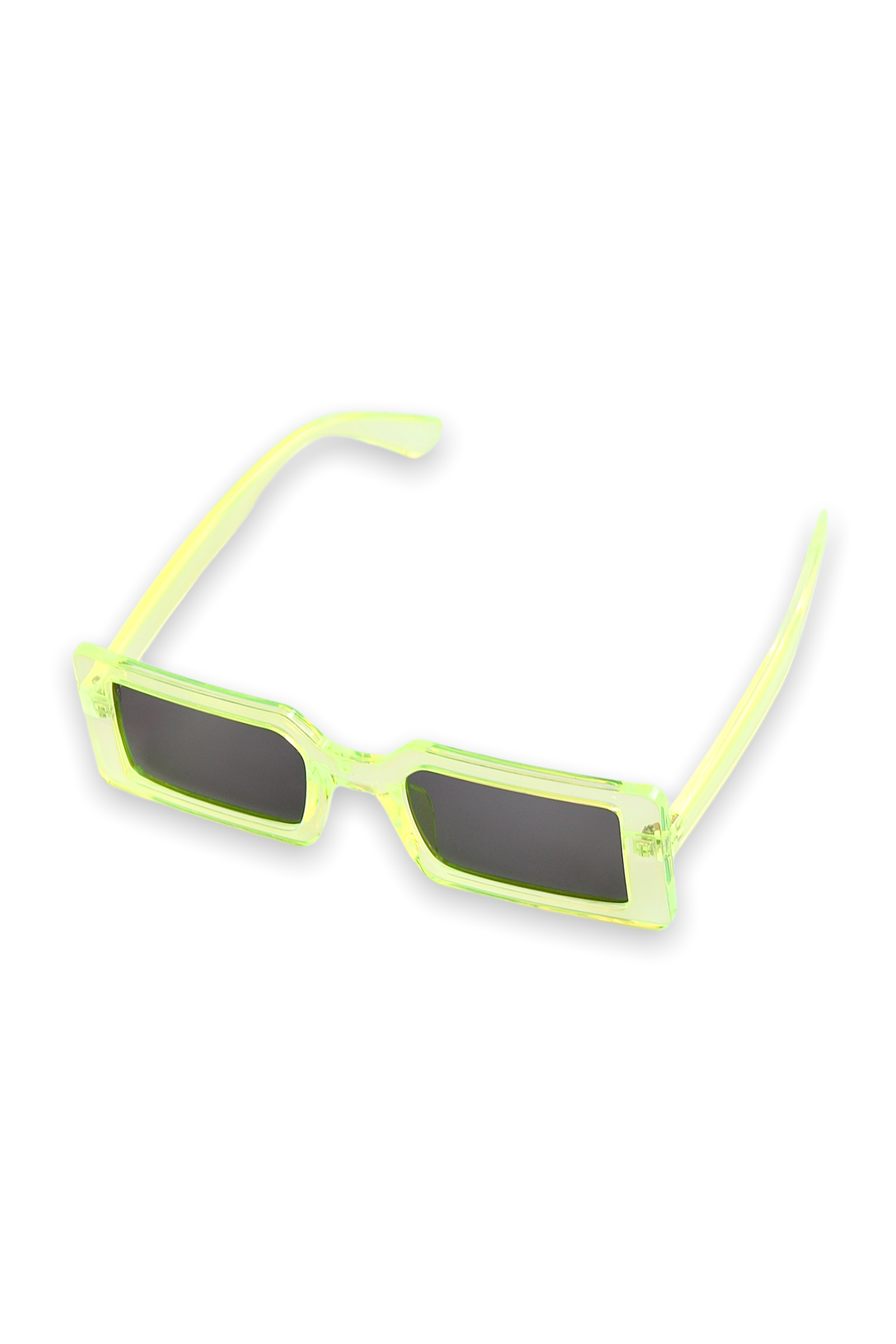 Fluorescent Green Rectangle Fashion Glasses (7468025839801)