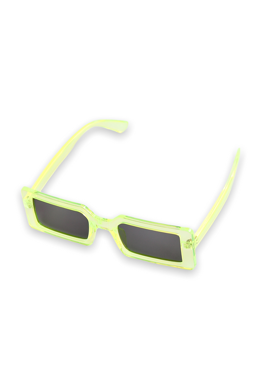 Fluorescent Green Rectangle Fashion Glasses (7468025839801)