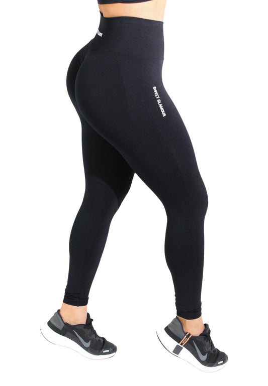 Rich Black Scrunch Seamless Leggings (7554367652025)