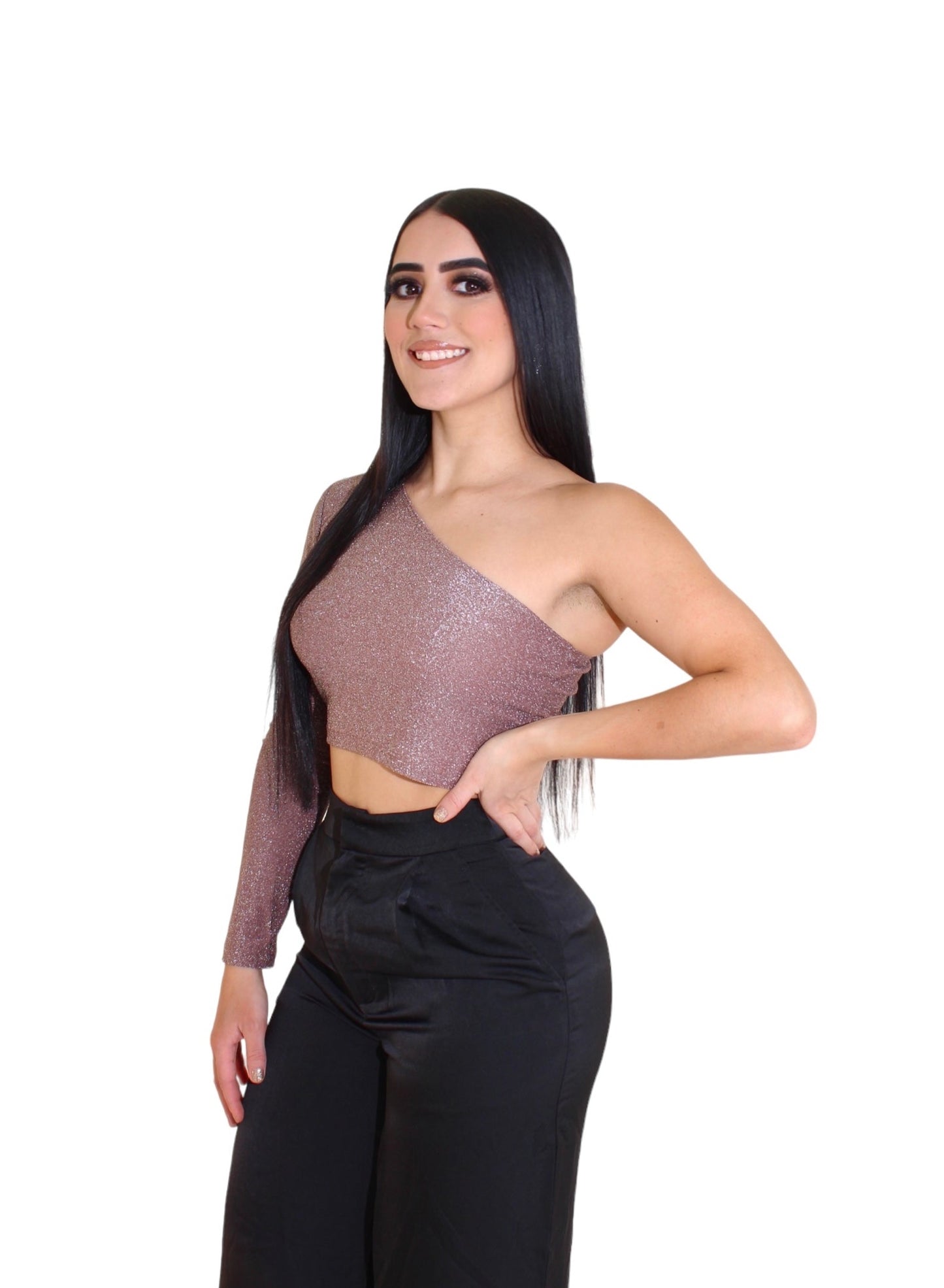 Girly Sexy One Shoulder Top (7557432574137)