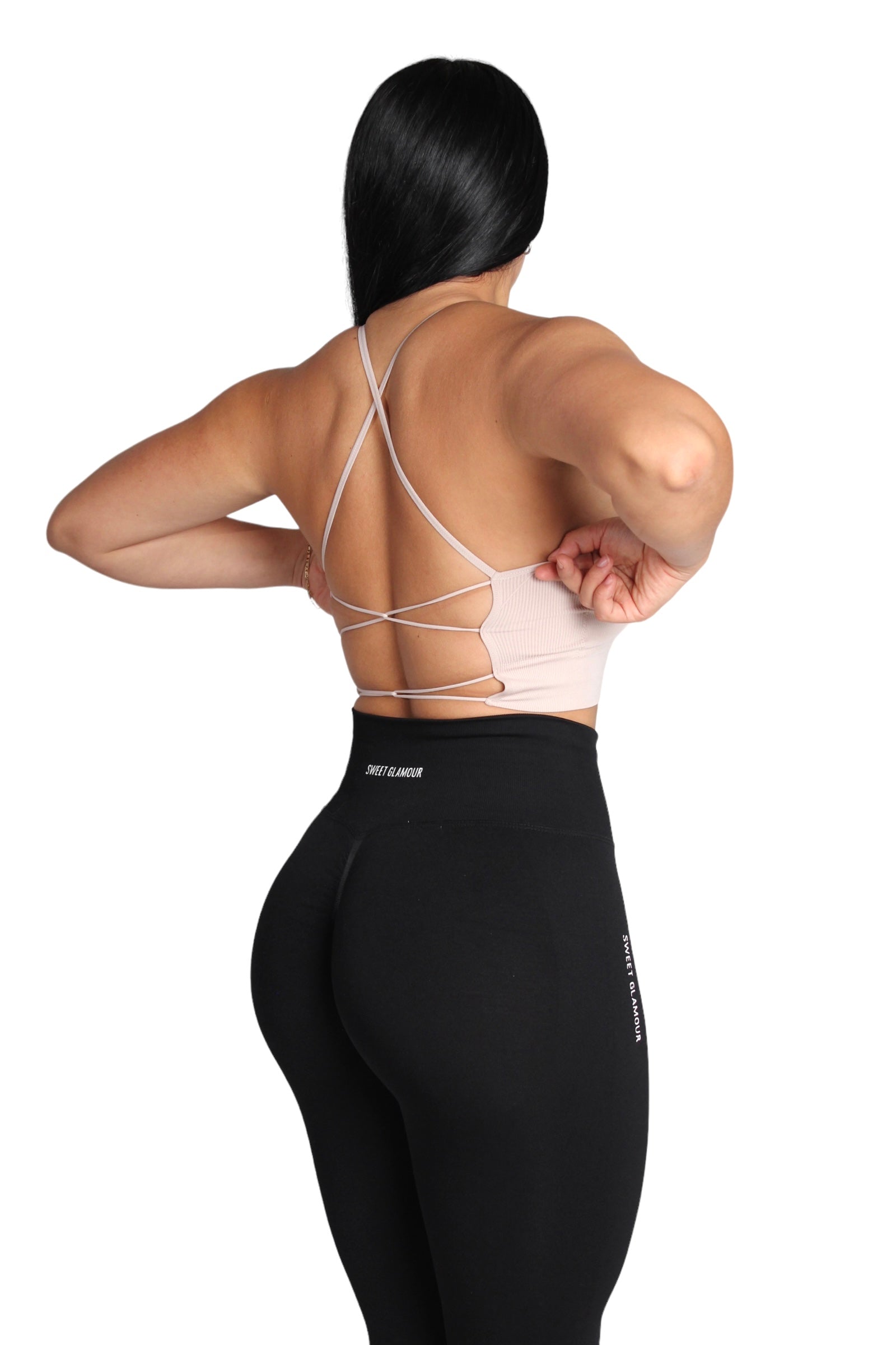 Apricot Crosscut Sports Bra (7559322501305)