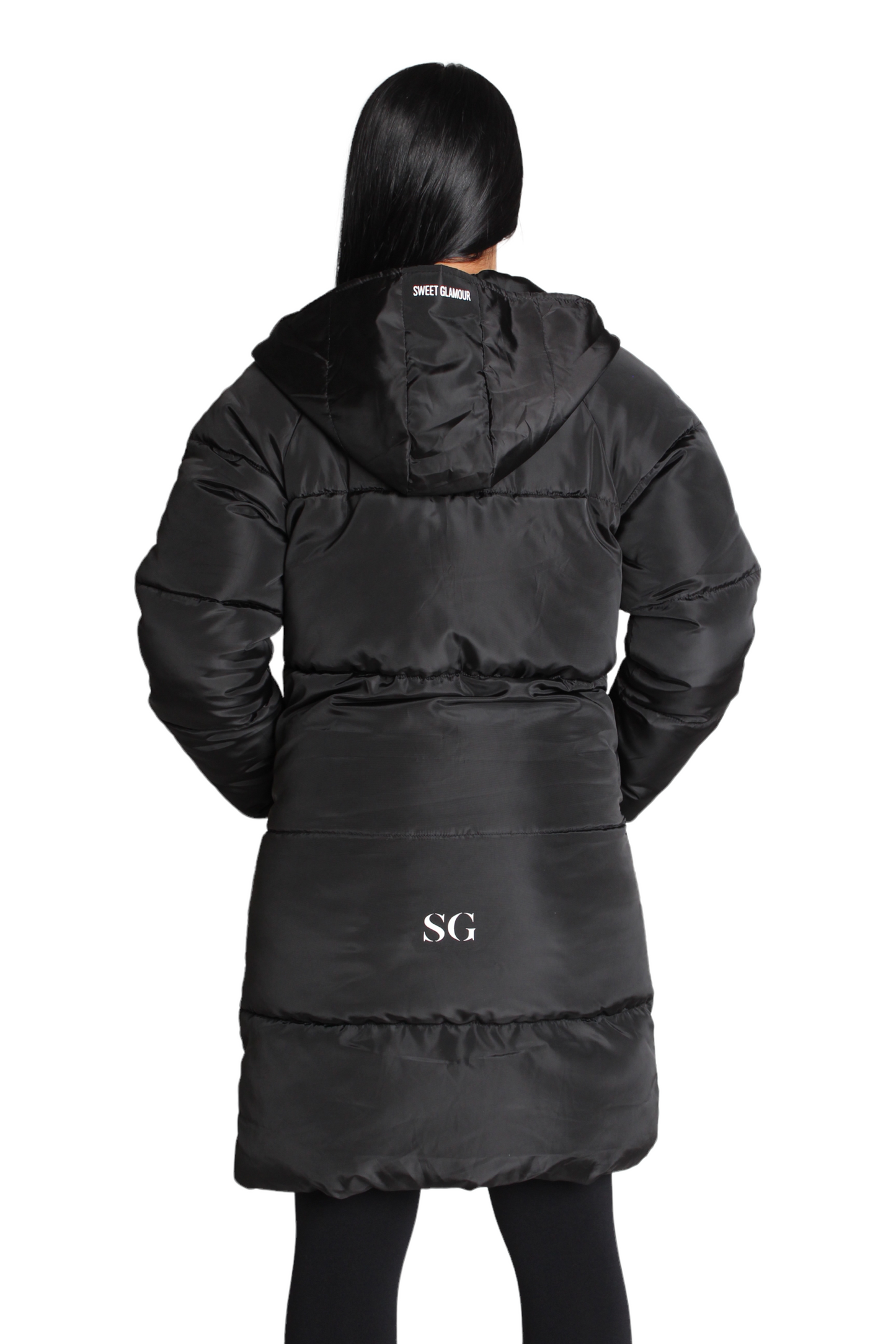 Black Long Puffer Winter Coat (7560574337209)