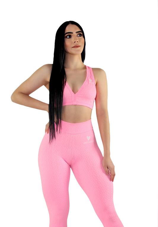 FLUORESCENT PINK WAVES SCRUNCH SET (7273639116985)