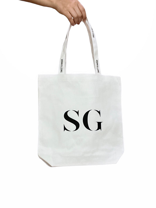 White SG Tote Bag (7514460061881)