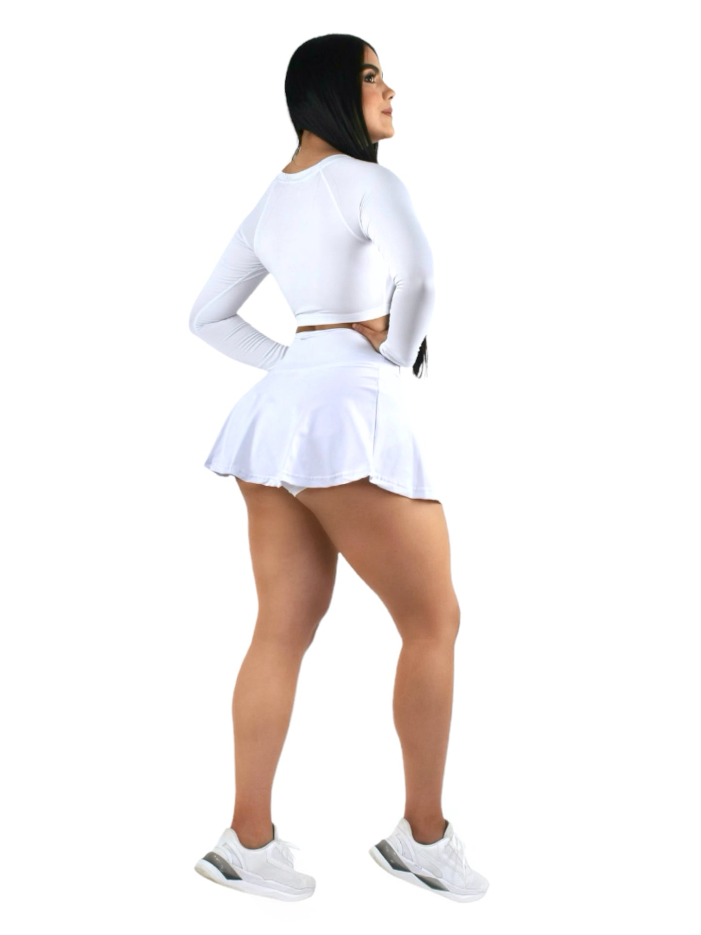 WHITE SEAMLESS SKIRT (7295849103545)