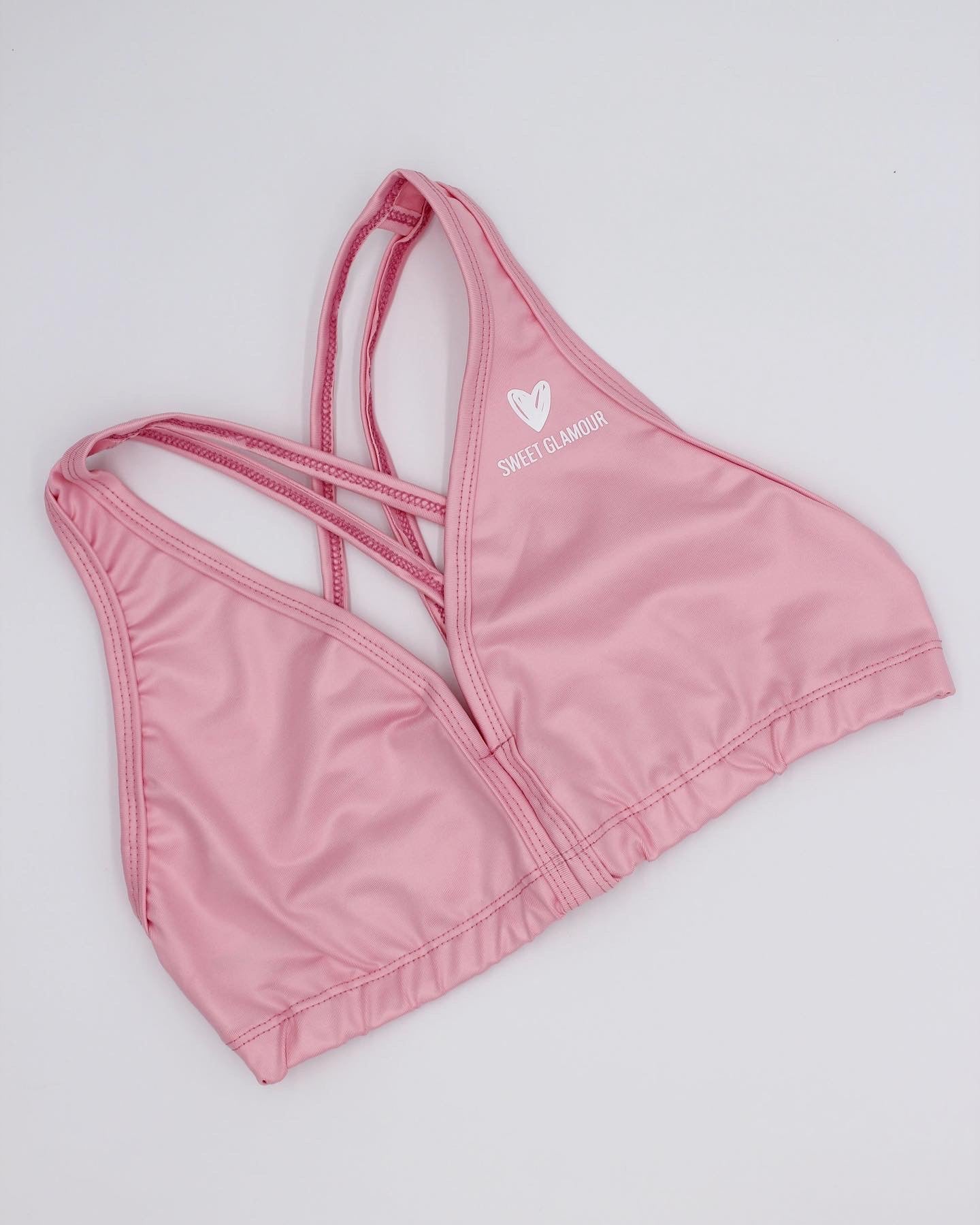 BLUSH LEATHER SHORT / V-SHAPE BRA SET (7277591560377)