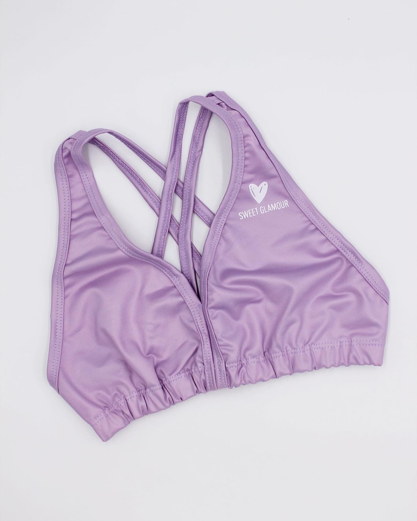 LAVENDER LEATHER SHORT / V-SHAPE BRA SET (7277597720761)